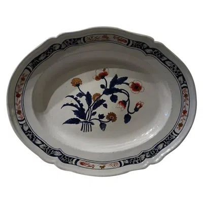 Pre-owned Richard Ginori Italy  Late 18th Century Porcelain Tray Underplate In Gray