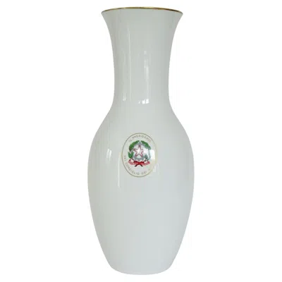 Pre-owned Richard Ginori Large Vase With The Italian Prime Minister Stem, Italy 1980s In Transparent