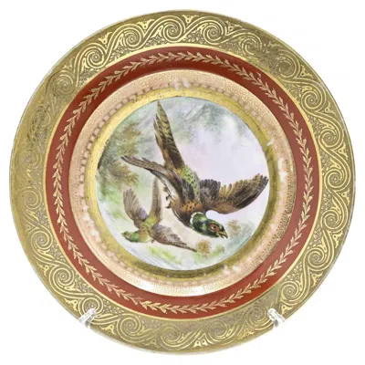 Pre-owned Richard Ginori Midcentury Ceramic Plate With Bird By , 1950s In Brown
