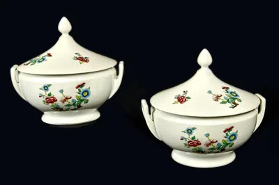 Pre-owned Richard Ginori Mid-century Pair Of Italian  Soup Tureens Porcelain In Black