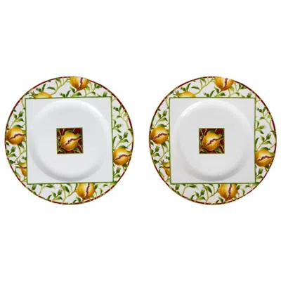 Pre-owned Richard Ginori Pair Of Italian  Porcelain Plates In Gray