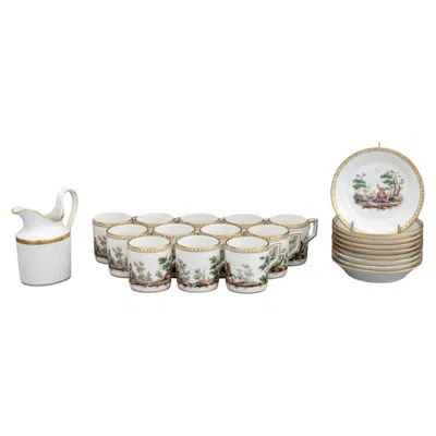 Pre-owned Richard Ginori "pittoria" Demitasse Service, 22 In Gray