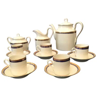 Pre-owned Richard Ginori Porcelain Coffee Service 1960 Italy In Sand