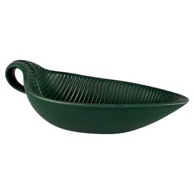 Pre-owned Richard Ginori Rare Green Ceramic Vide-poche By Giovanni Gariboldi For , 1950s