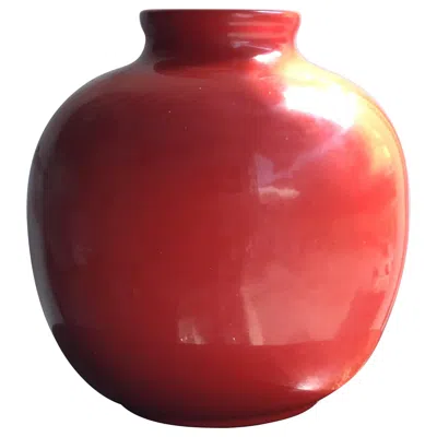 Pre-owned Richard Ginori Vase Giovanni Gariboldi Ceramic, 1950, Italy In Red