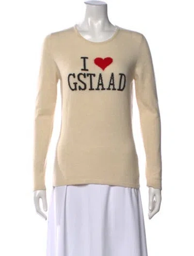Pre-owned Richard Grand Cashmere Graphic Print Top In Neutral