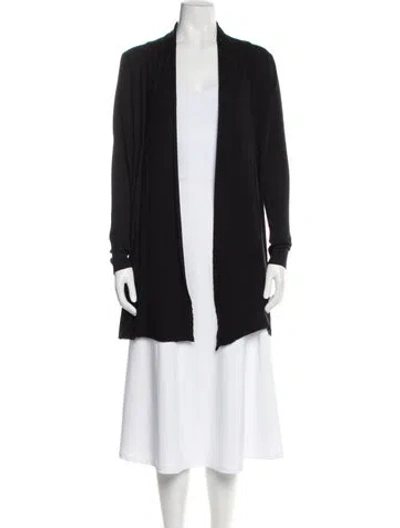 Pre-owned Richard Grand Cashmere Open Front Sweater In Black