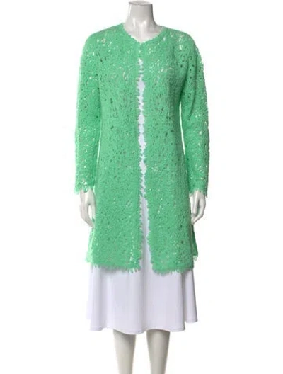 Pre-owned Richard Grand Cashmere Patterned Sweater In Green