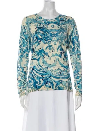 Pre-owned Richard Grand Cashmere Printed Sweatshirt In Blue