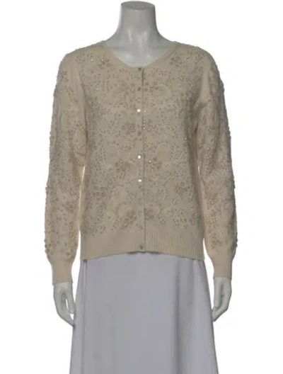 Pre-owned Richard Grand Cashmere Scoop Neck Sweater W/ Tags In Neutral