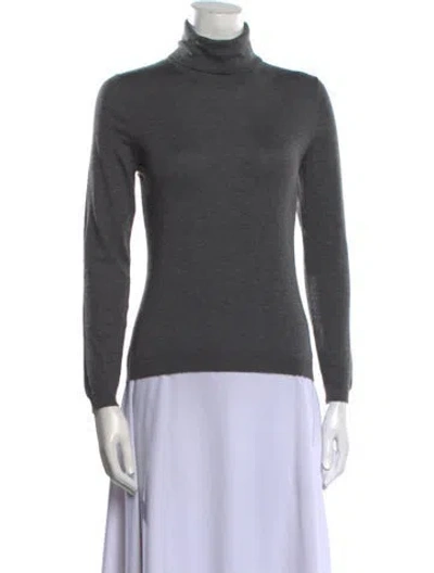 Pre-owned Richard Grand Cashmere Turtleneck Sweater In Gray