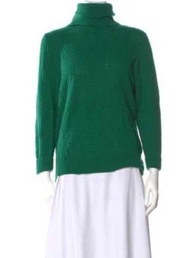 Pre-owned Richard Grand Cashmere Turtleneck Sweater In Green