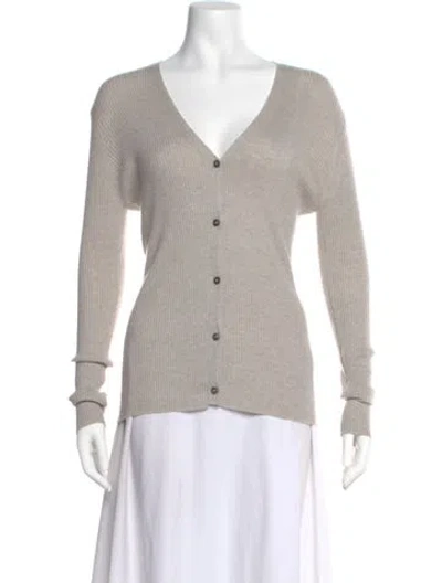 Pre-owned Richard Grand Cashmere V-neck Sweater In Grey