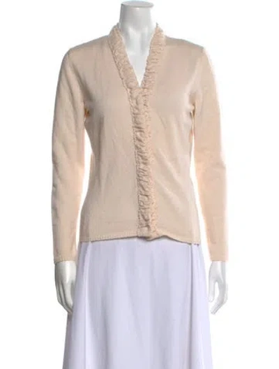 Pre-owned Richard Grand Cashmere V-neck Sweater In Neutral