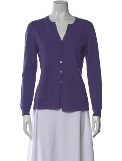 Pre-owned Richard Grand Cashmere V-neck Sweater In Purple