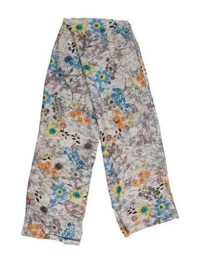 Pre-owned Richard Grand Floral Print Scarf In Grey