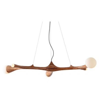 Pre-owned Richard Haining Stacked 5-bulb Illuminated Sculpture In Brown