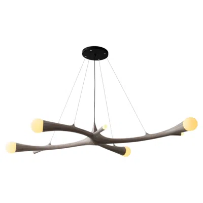 Pre-owned Richard Haining Stacked 7-bulb Illuminated Sculpture In Brown