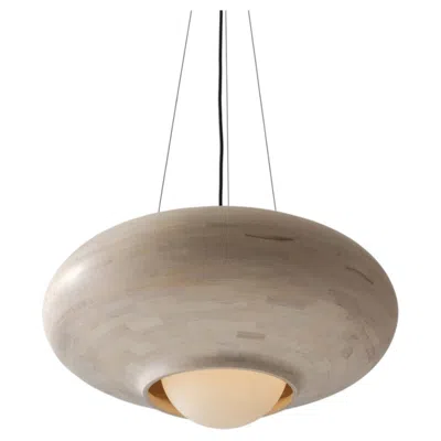 Pre-owned Richard Haining Stacked Saucer Pendant 2.0 In Brown