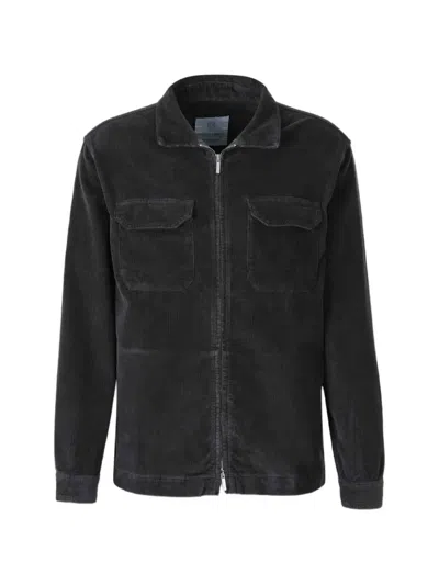 Richard J Brown Corduroy Zip-up Jacket In Black