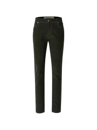 Richard J Brown Corduroy-effect Straight-leg Trousers In Green