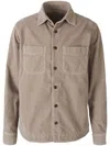 Richard J Brown Richard J. Brown Micro Corduroy Overshirt In Neutrals