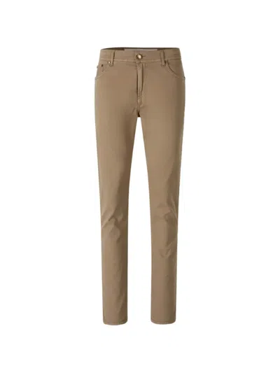 Richard J Brown Logo-embroidered Slim-fit Trousers In Brown