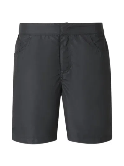 Richard J Brown Logo-embroidered Swim Shorts In Black