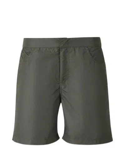 Richard J Brown Logo-embroidered Swim Shorts In Green