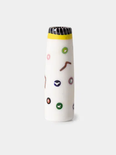 Richard Marquis Core Hand-blown Glass Vessel  Abask Luxury Gift In White