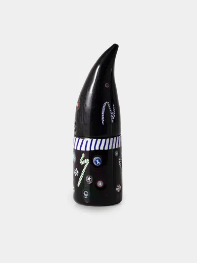 Richard Marquis Core Hand-blown Glass Vessel  Abask Luxury Gift In Black