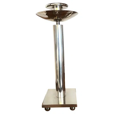 Pre-owned Richard Meier Postmodern Silverplate Candlestick For Italian Swid Powell, 1980's