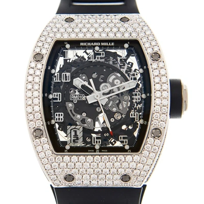Richard Mille Automatic Men's 18kt White Gold Watch Rm010 In Gray