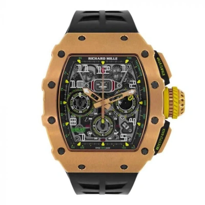 Richard Mille Chronograph Automatic Men's Watch Rm 11-03 Rg In Black / Gold / Gold Tone / Rose / Rose Gold / Rose Gold Tone