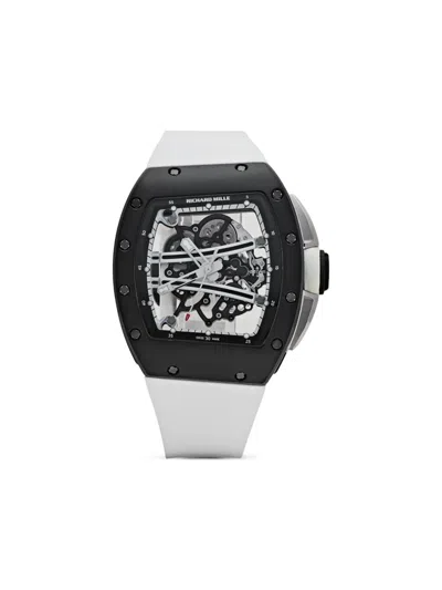 Pre-owned Richard Mille Skeleton Tourbillon 50mm In Silver