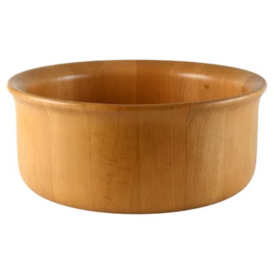 Pre-owned Richard Nissen Danish Solid Wood Dish Or Salad Bowl By  In The 80' In Brown