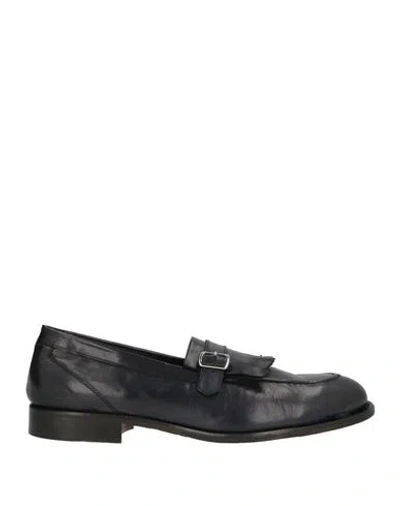Richard Owen Richard Owe'n Man Loafers Midnight Blue Size 9 Leather In Black