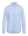 Richard Owen Richard Owe'n Man Shirt Sky Blue Size 17 ½ Linen
