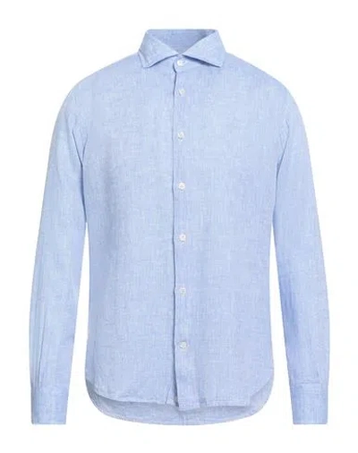 Richard Owen Richard Owe'n Man Shirt Sky Blue Size 17 ½ Linen