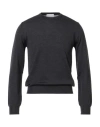 Richard Owen Richard Owe'n Man Sweater Charcoal Size 36 Virgin Wool In Black