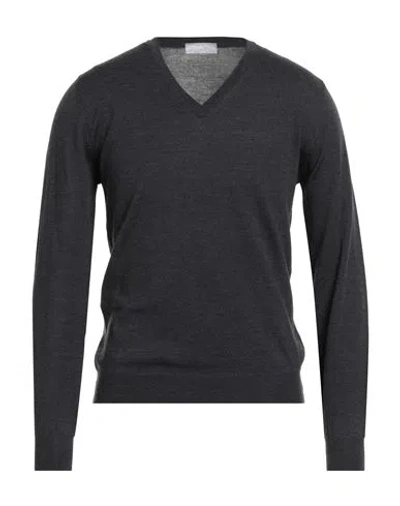 RICHARD OWEN RICHARD OWE'N MAN SWEATER CHARCOAL SIZE 38 VIRGIN WOOL