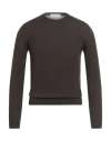 Richard Owen Richard Owe'n Man Sweater Chocolate Brown Size 36 Virgin Wool In Brown