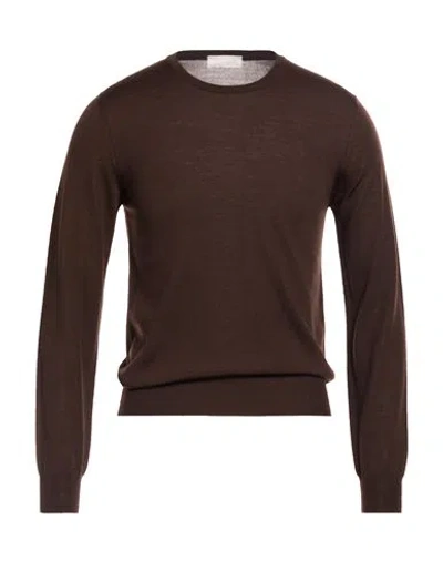 Richard Owen Richard Owe'n Man Sweater Dark Brown Size 36 Virgin Wool In Multi