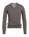 Richard Owen Richard Owe'n Man Sweater Khaki Size 38 Virgin Wool In Gray