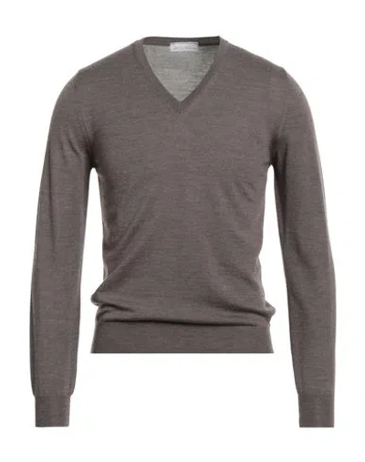 Richard Owen Richard Owe'n Man Sweater Khaki Size 38 Virgin Wool In Gray
