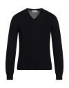 Richard Owen Richard Owe'n Man Sweater Midnight Blue Size 36 Virgin Wool In Black