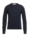 Richard Owen Richard Owe'n Man Sweater Midnight Blue Size 36 Virgin Wool In Blue
