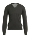 Richard Owen Richard Owe'n Man Sweater Military Green Size 38 Virgin Wool In Green