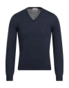 Richard Owen Richard Owe'n Man Sweater Navy Size 36 Virgin Wool In Blue