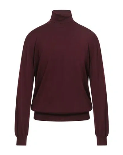 Richard Owen Richard Owe'n Man Turtleneck Burgundy Size 50 Virgin Wool